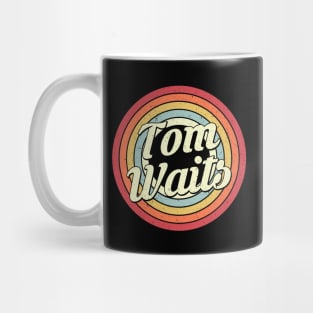 Waits Proud Name Retro Rainbow Tribute Mug